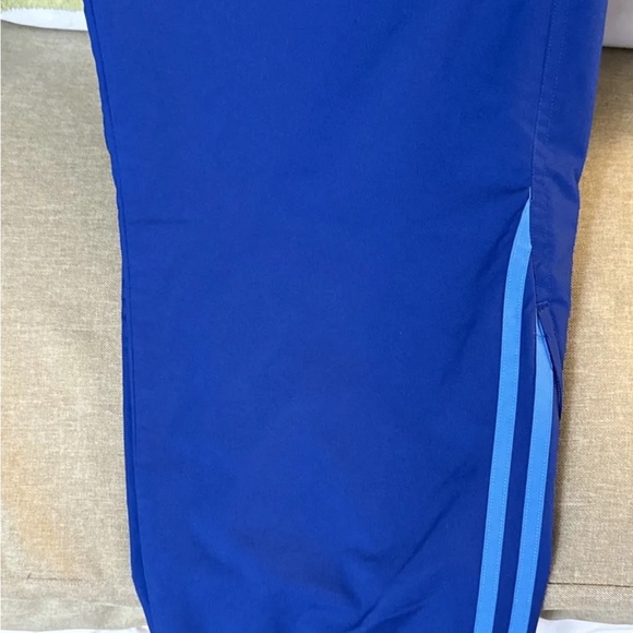 Vintage 2000 Adidas Mens 2 XL Track Warmup Pants, Ankle Zip Navy Blue - Picture 2 of 16